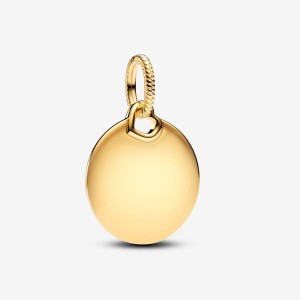 Pandora Engravable Round Tag Dangle Charm Aurii | 4071892-DZ