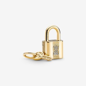 Pandora Padlock & Key Dangle Charm Aurii | 5018372-QI