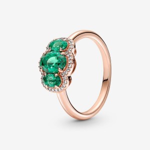 Pandora Three Stone Vintage Ring Roz Aurii | 3420915-PX